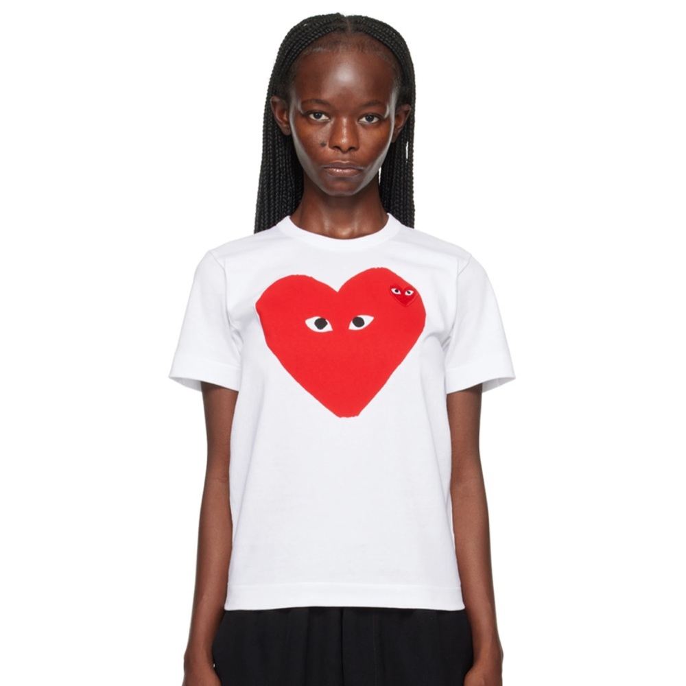 White Big Heart Shirt
